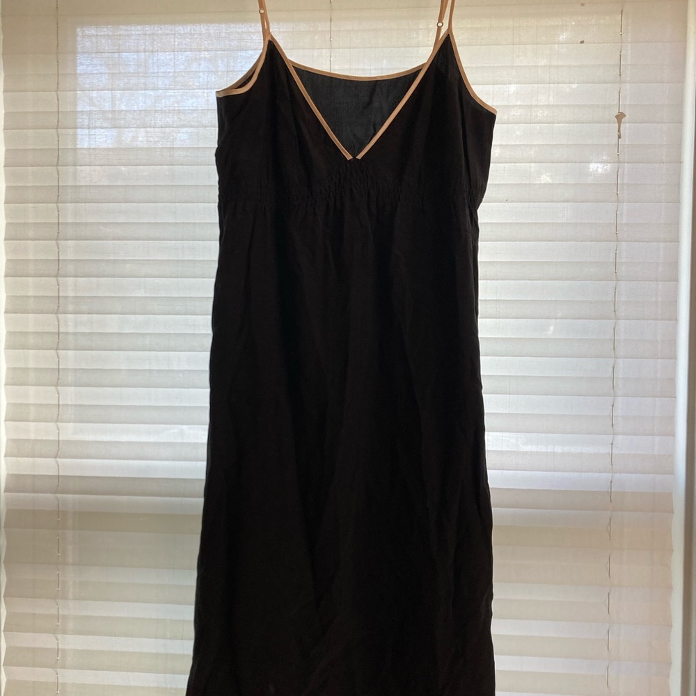 Twelfth Street by Cynthia Vincent black silk slip dress